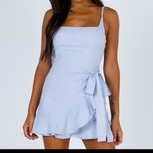 Princess Polly dress linen COTTAGE HILL wrap